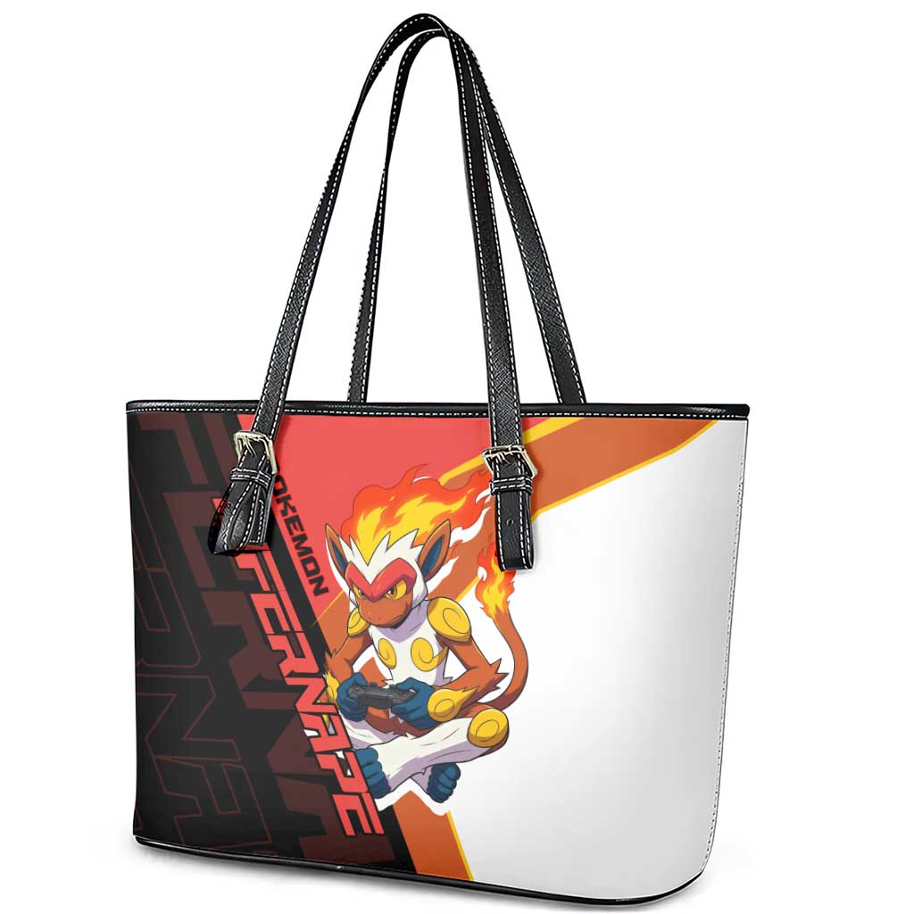 Infernape Poké Leather Tote Bag Bold Retro Anime Style