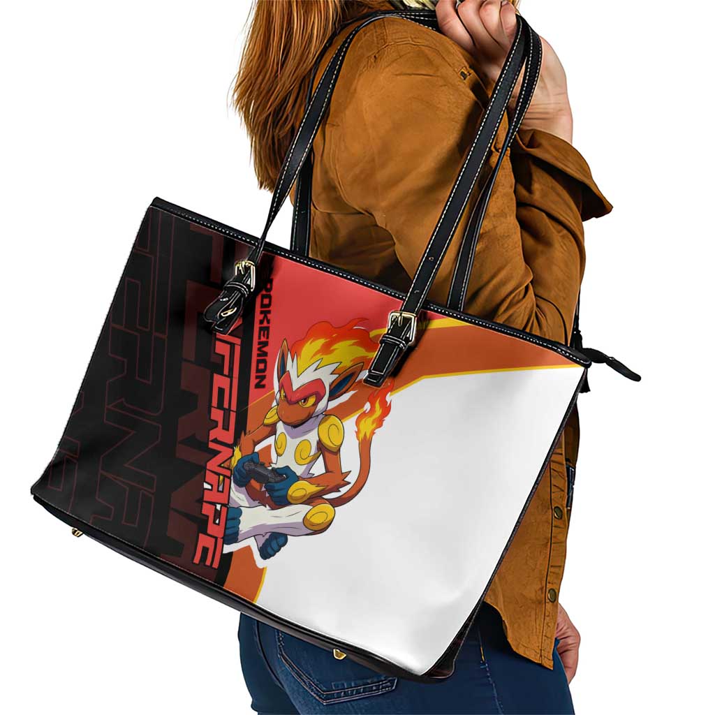 Infernape Poké Leather Tote Bag Bold Retro Anime Style