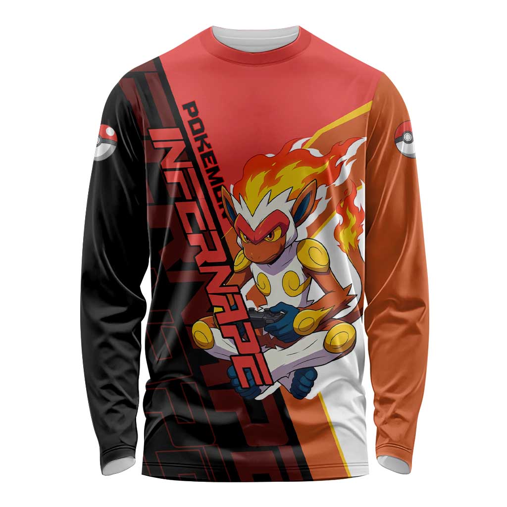 Infernape Poké Long Sleeve Shirt Bold Retro Anime Style