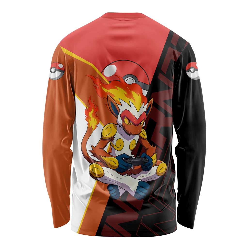 Infernape Poké Long Sleeve Shirt Bold Retro Anime Style