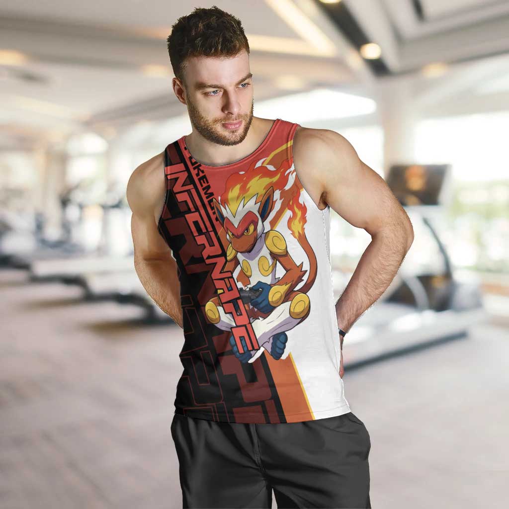 Infernape Poké Men Tank Top Bold Retro Anime Style