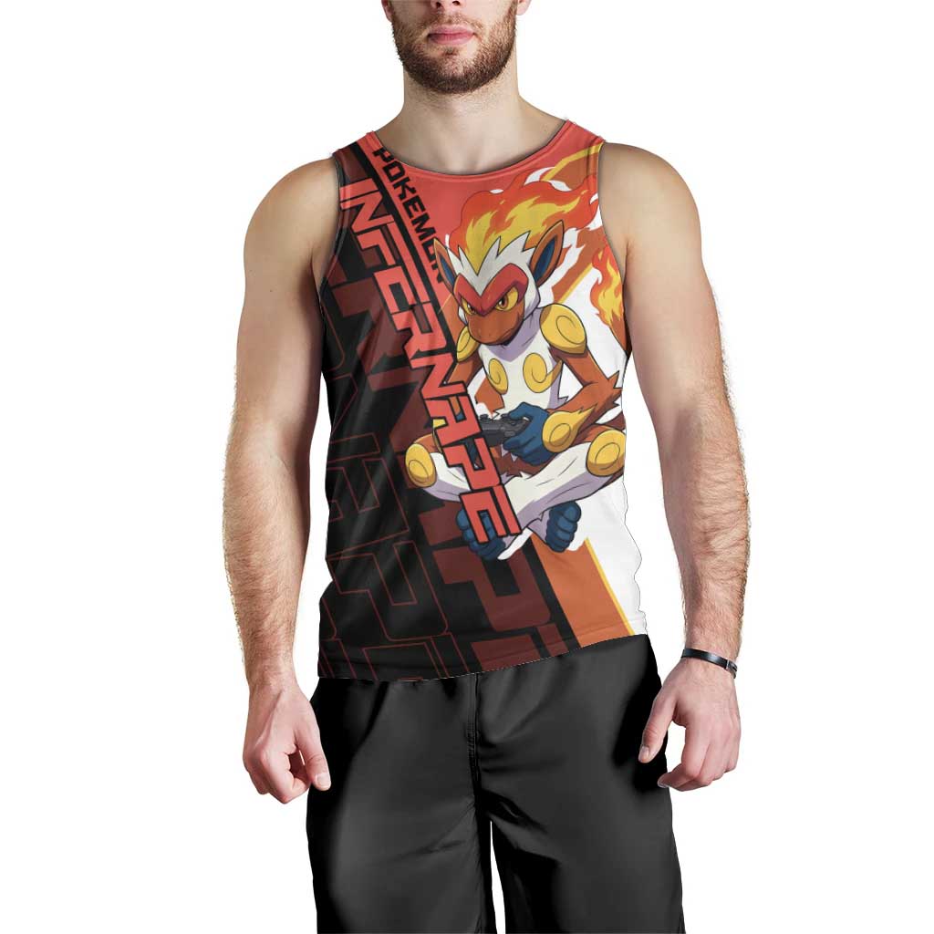 Infernape Poké Men Tank Top Bold Retro Anime Style