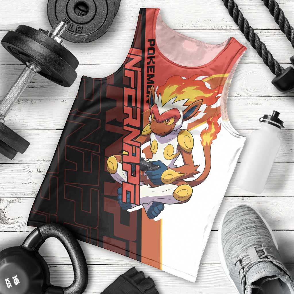 Infernape Poké Men Tank Top Bold Retro Anime Style