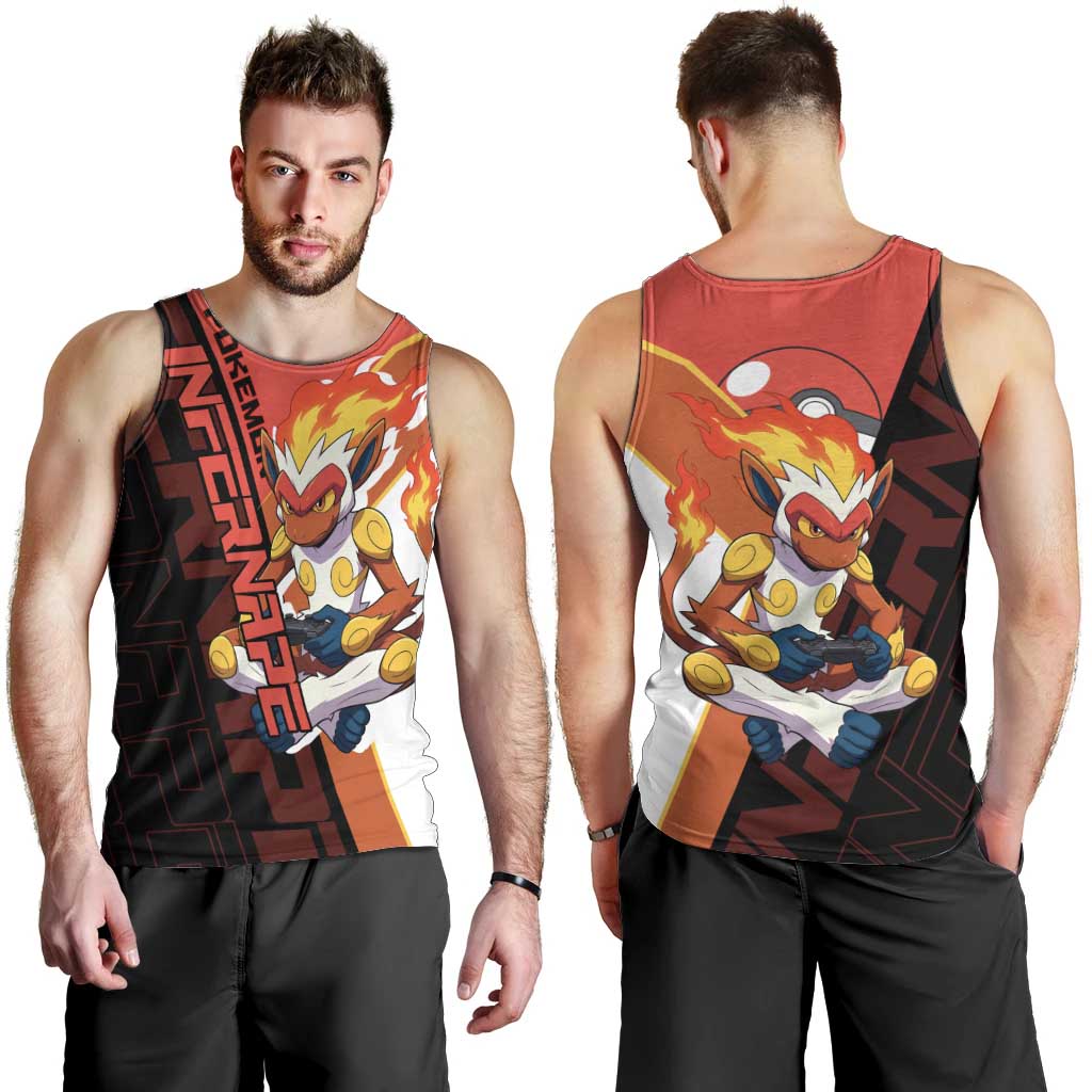 Infernape Poké Men Tank Top Bold Retro Anime Style