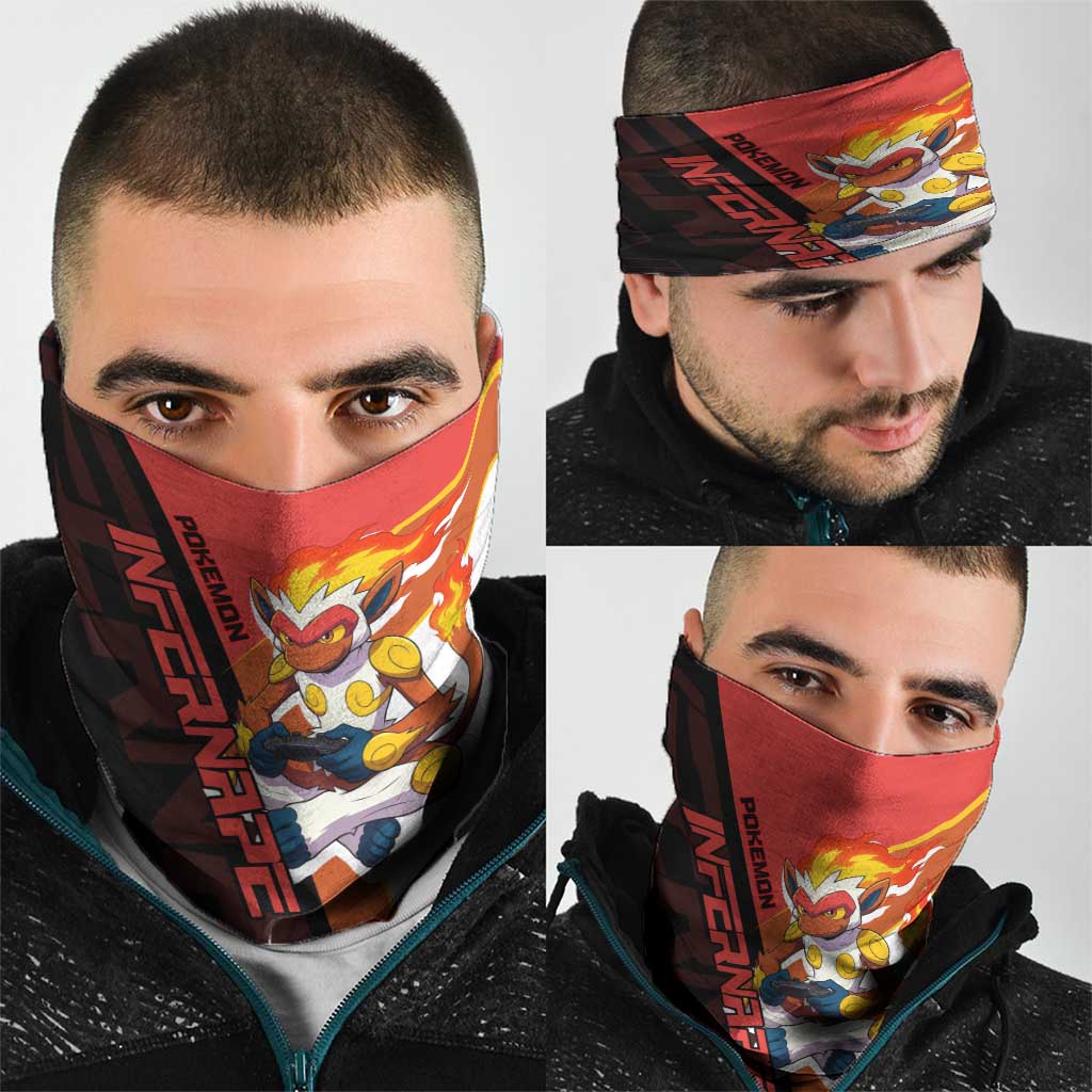 Infernape Poké Neck Gaiter Bold Retro Anime Style