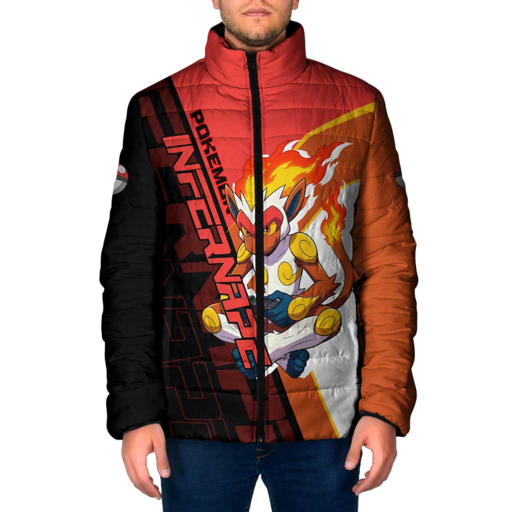 Infernape Poké Padded Jacket Bold Retro Anime Style