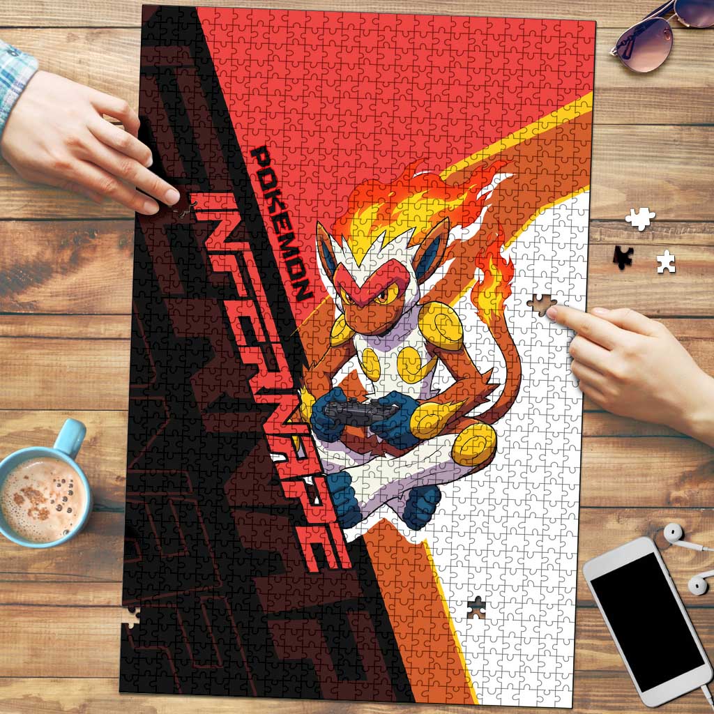 Infernape Poké Puzzle Bold Retro Anime Style