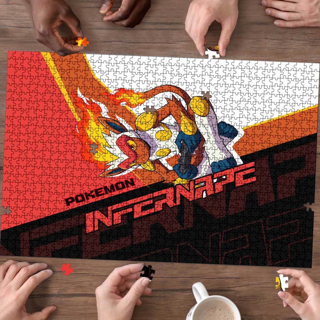 Infernape Poké Puzzle Bold Retro Anime Style