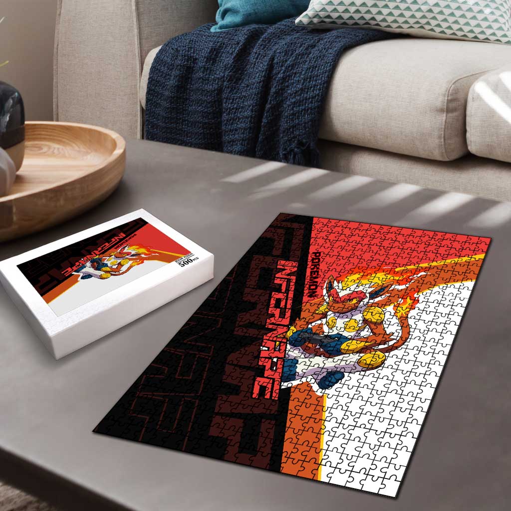 Infernape Poké Puzzle Bold Retro Anime Style