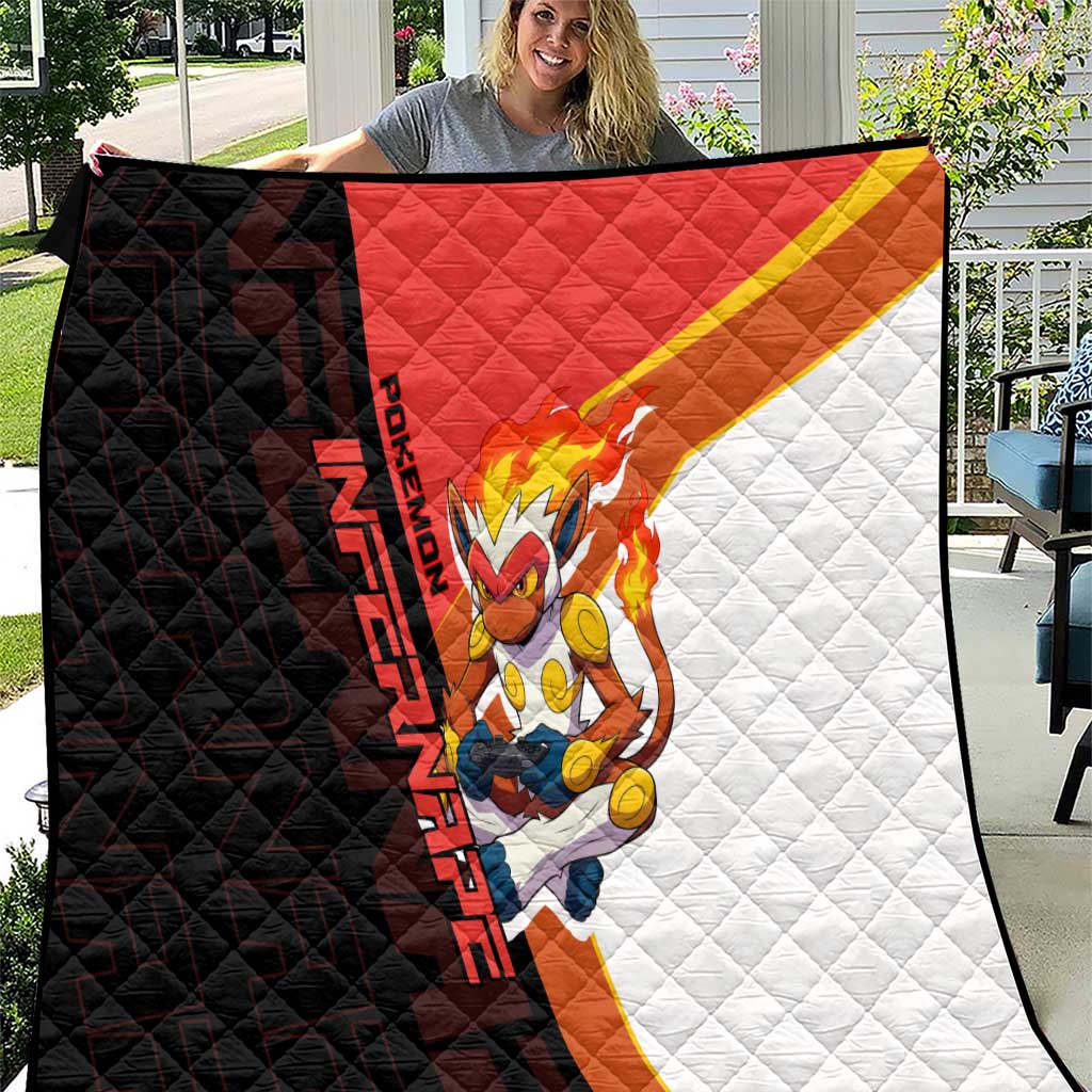 Infernape Poké Quilt Bold Retro Anime Style