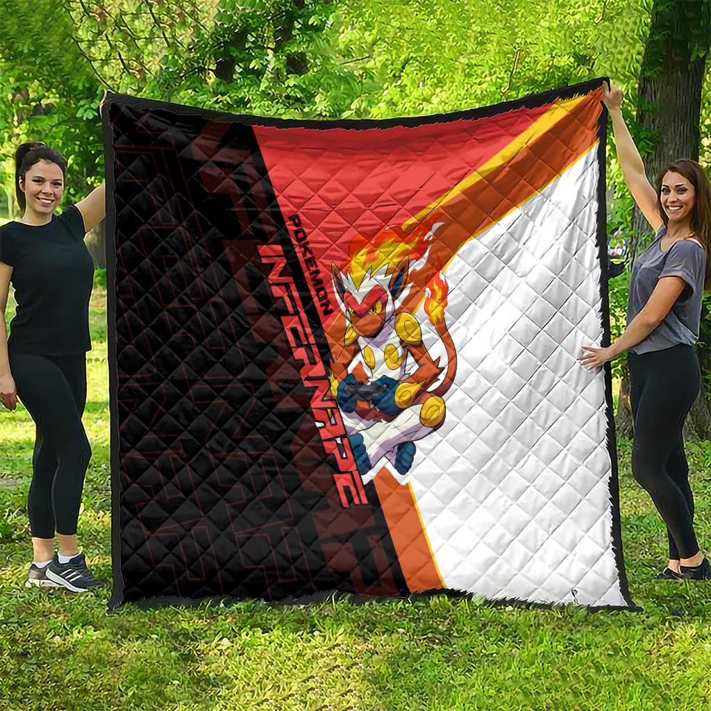Infernape Poké Quilt Bold Retro Anime Style