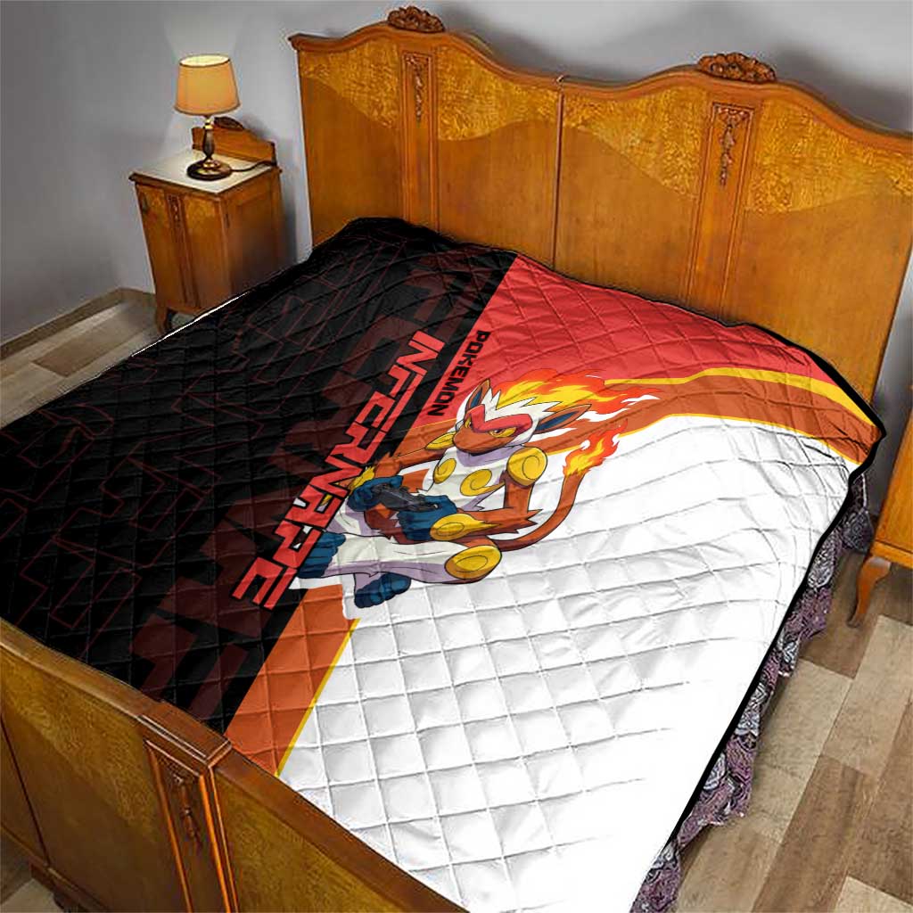 Infernape Poké Quilt Bold Retro Anime Style