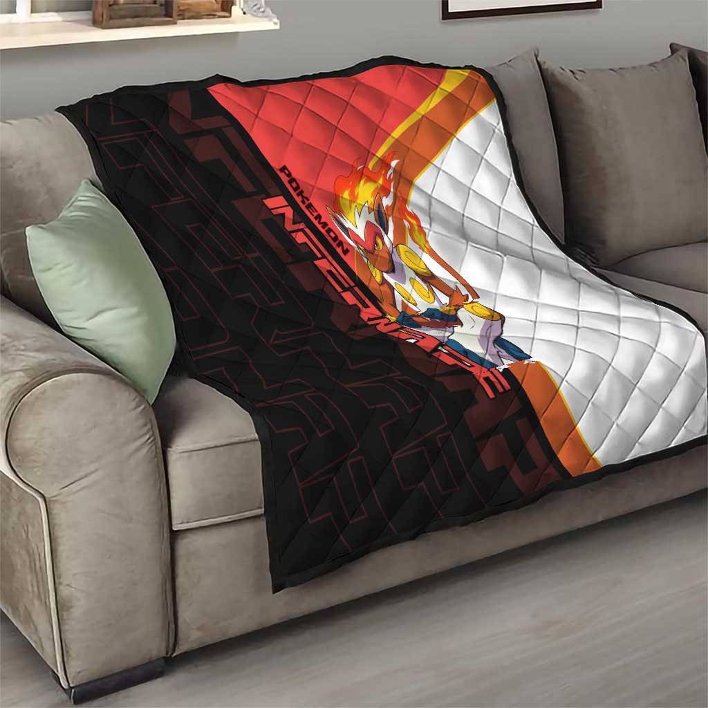 Infernape Poké Quilt Bold Retro Anime Style