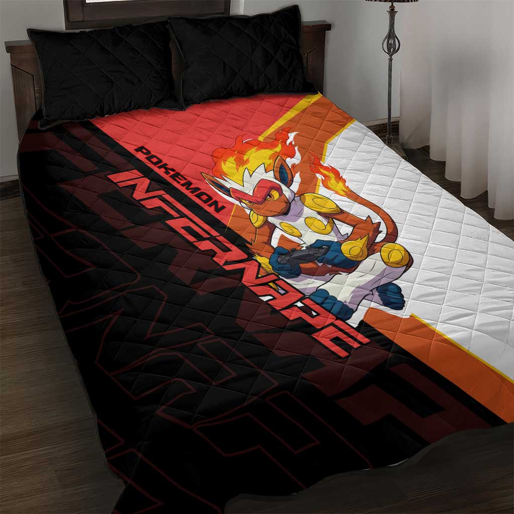 Infernape Poké Quilt Bed Set Bold Retro Anime Style
