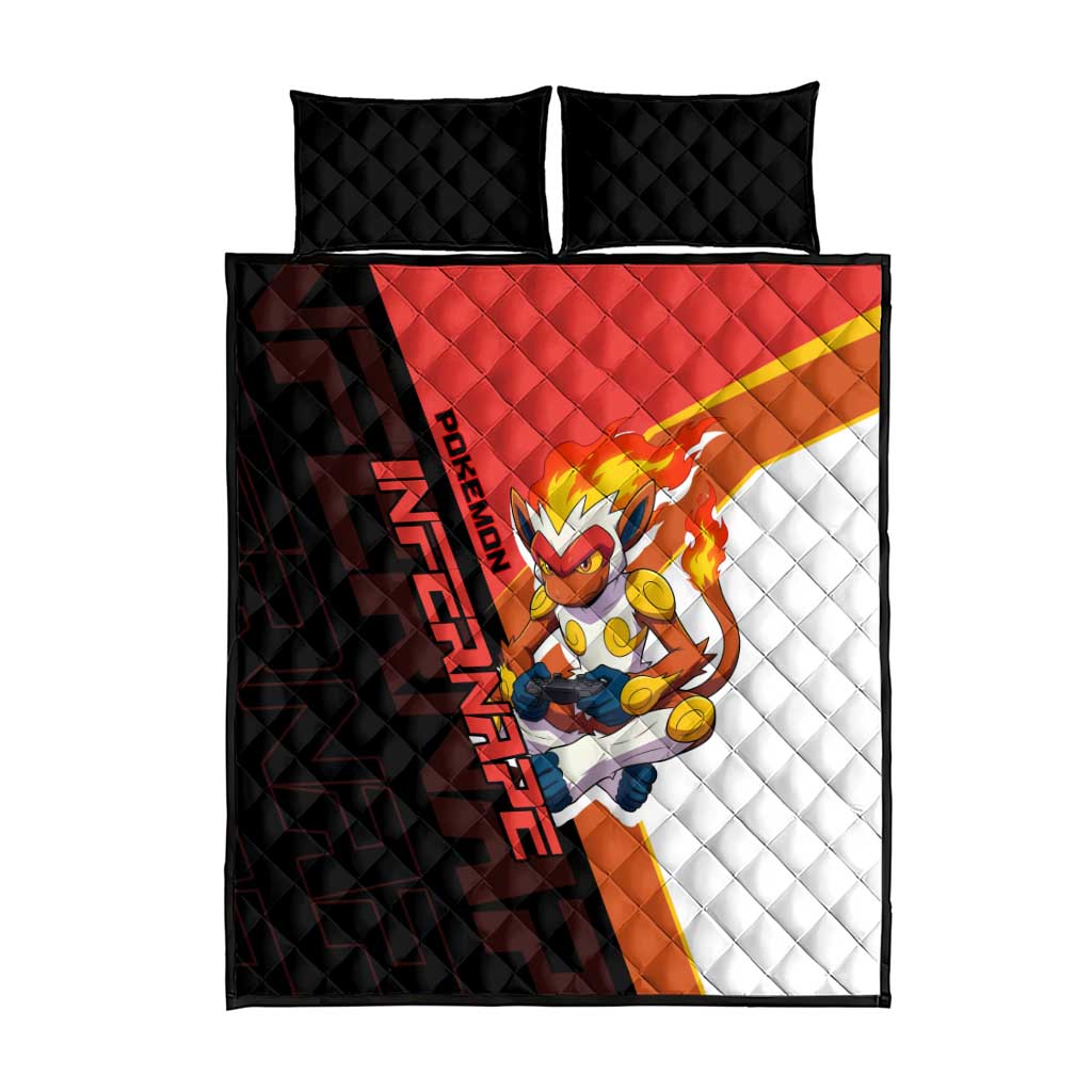 Infernape Poké Quilt Bed Set Bold Retro Anime Style