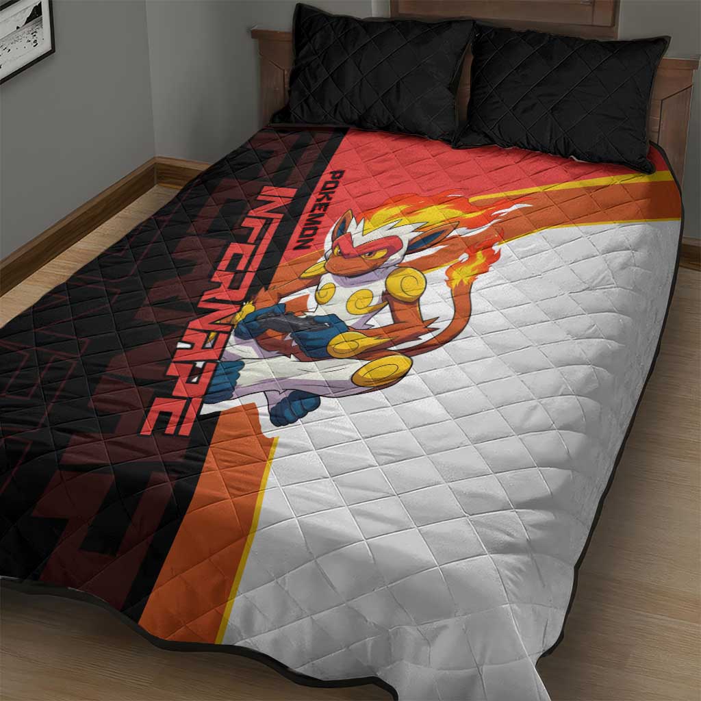Infernape Poké Quilt Bed Set Bold Retro Anime Style