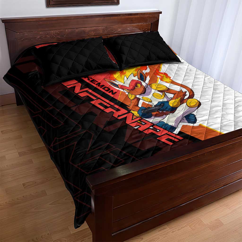Infernape Poké Quilt Bed Set Bold Retro Anime Style