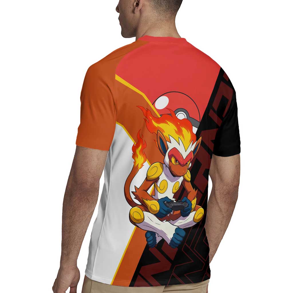 Infernape Poké Rugby Jersey Bold Retro Anime Style