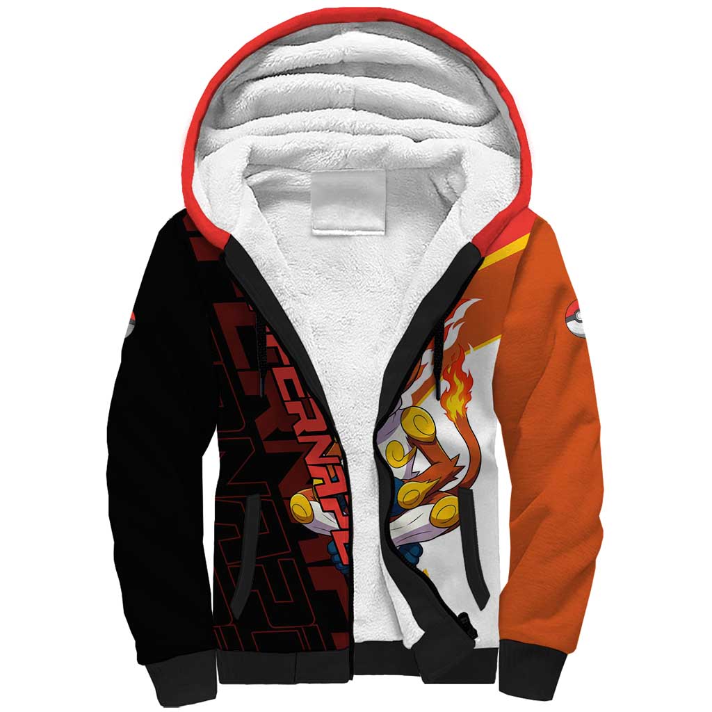 Infernape Poké Sherpa Hoodie Bold Retro Anime Style