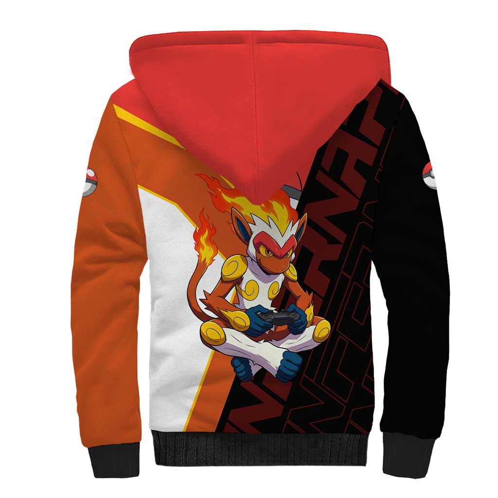 Infernape Poké Sherpa Hoodie Bold Retro Anime Style