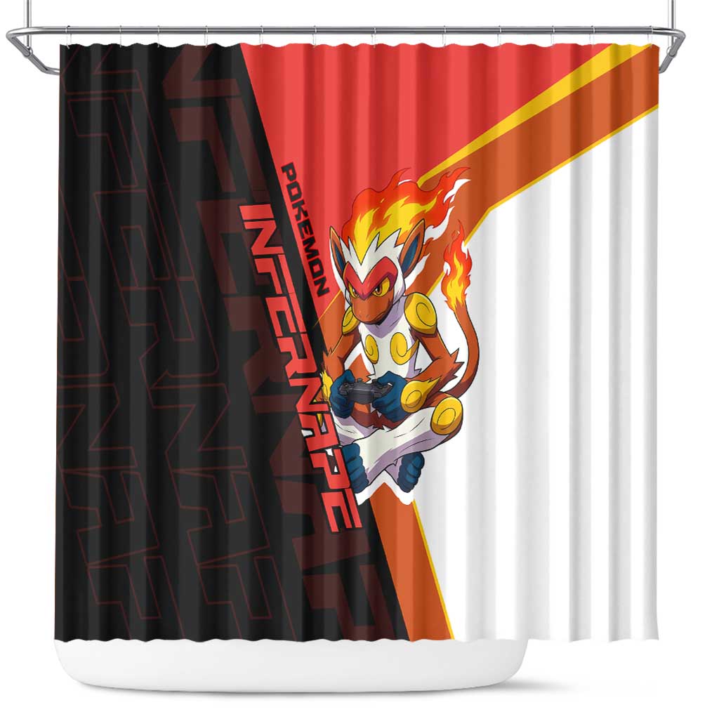 Infernape Poké Shower Curtain Bold Retro Anime Style