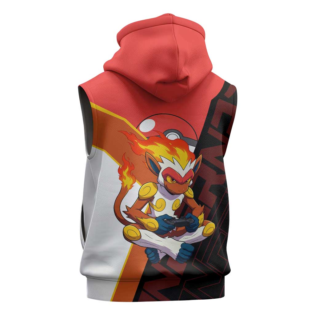 Infernape Poké Sleeveless Hoodie Bold Retro Anime Style
