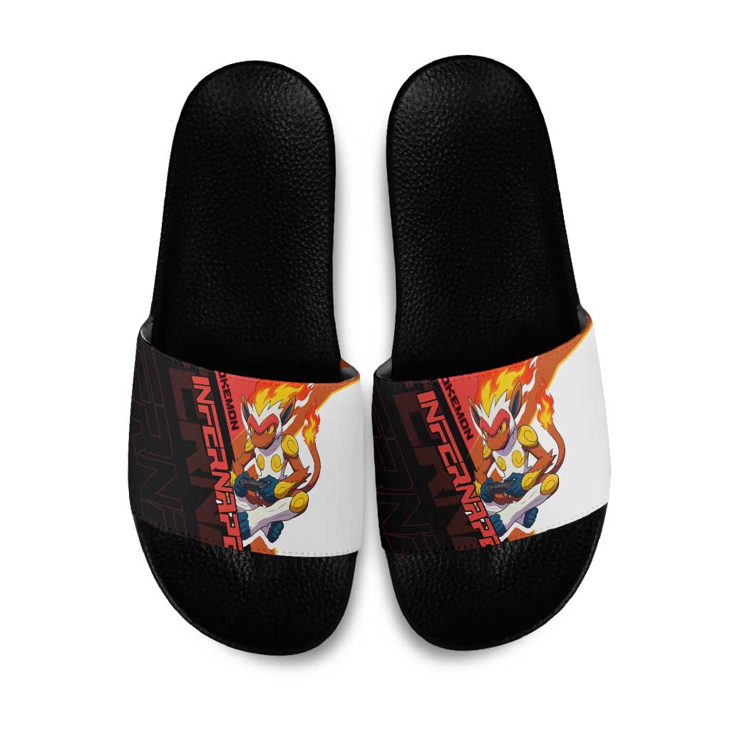 Infernape Poké Slide Sandals Bold Retro Anime Style