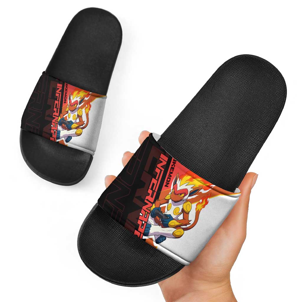 Infernape Poké Slide Sandals Bold Retro Anime Style