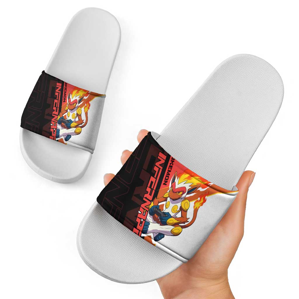 Infernape Poké Slide Sandals Bold Retro Anime Style