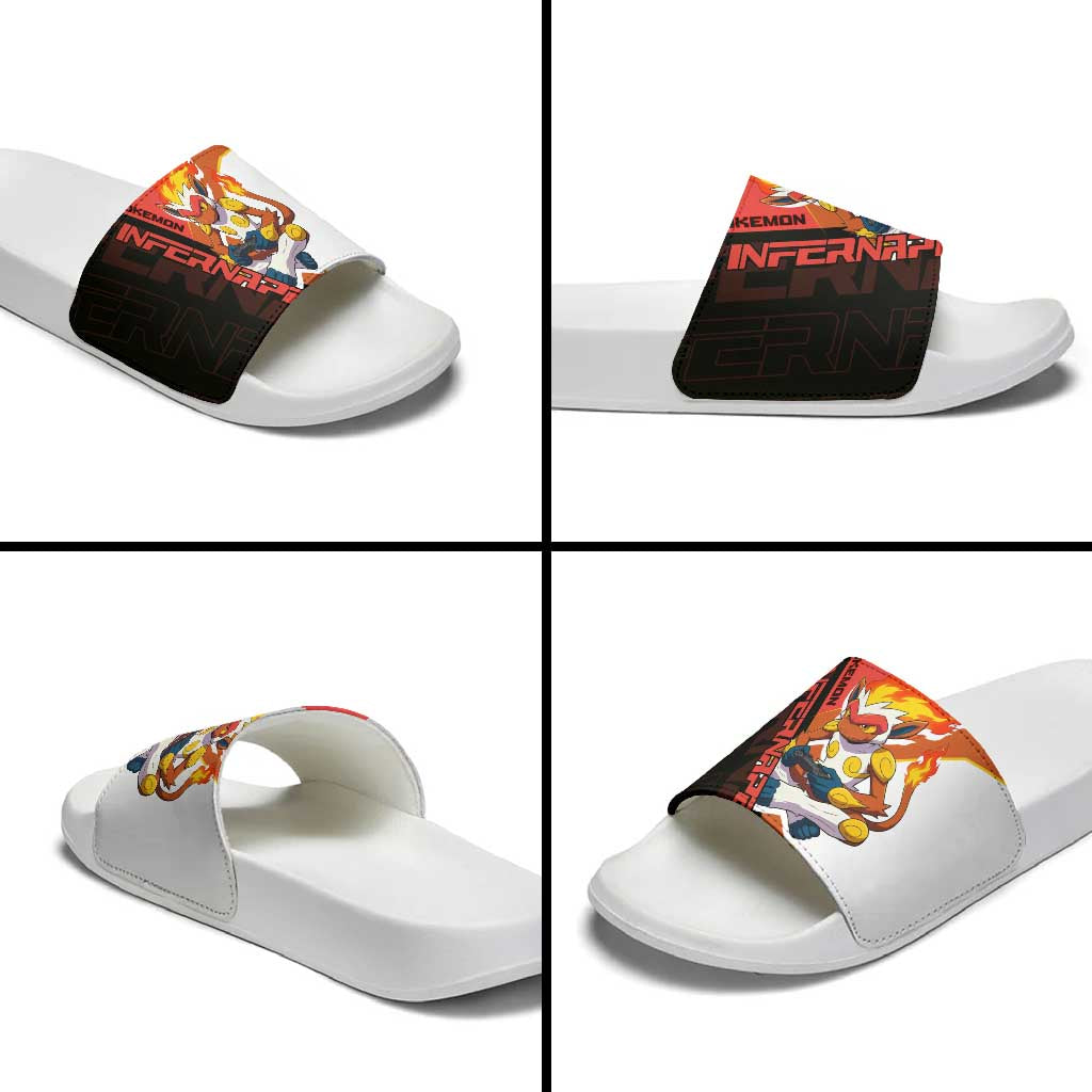 Infernape Poké Slide Sandals Bold Retro Anime Style