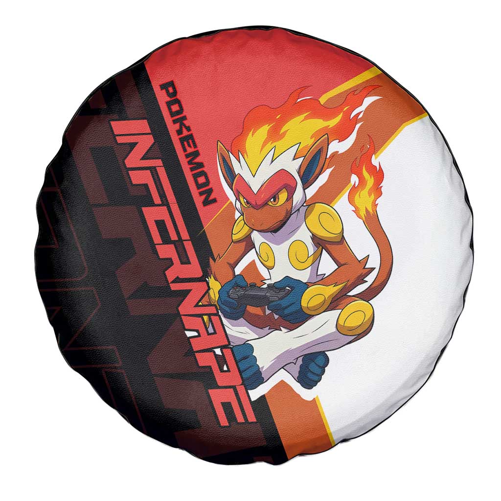 Infernape Poké Spare Tire Cover Bold Retro Anime Style