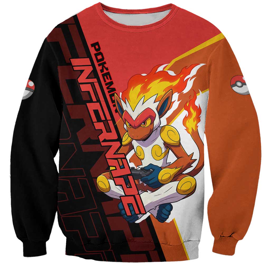 Infernape Poké Sweatshirt Bold Retro Anime Style