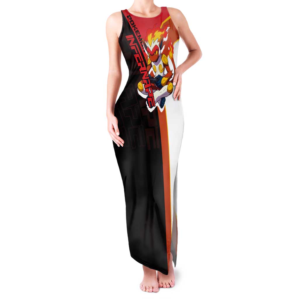 Infernape Poké Tank Maxi Dress Bold Retro Anime Style