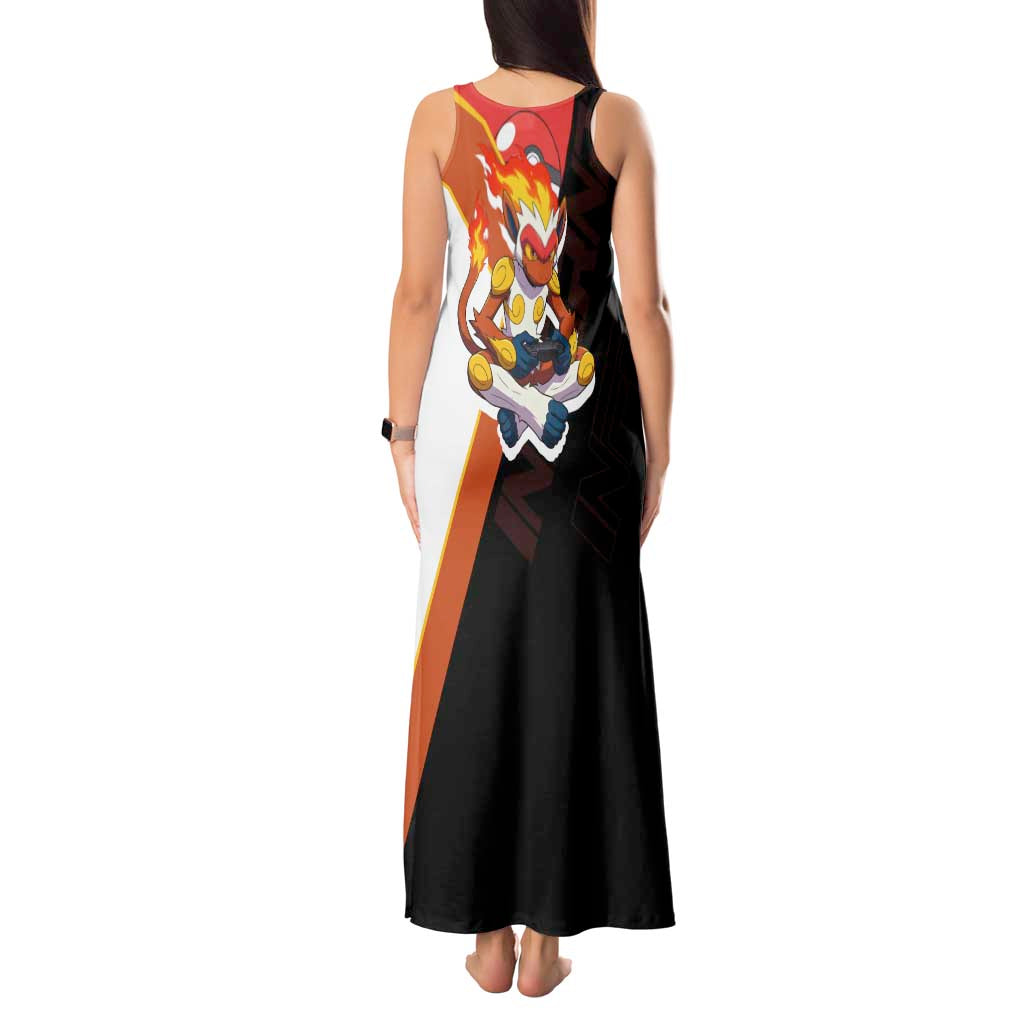 Infernape Poké Tank Maxi Dress Bold Retro Anime Style