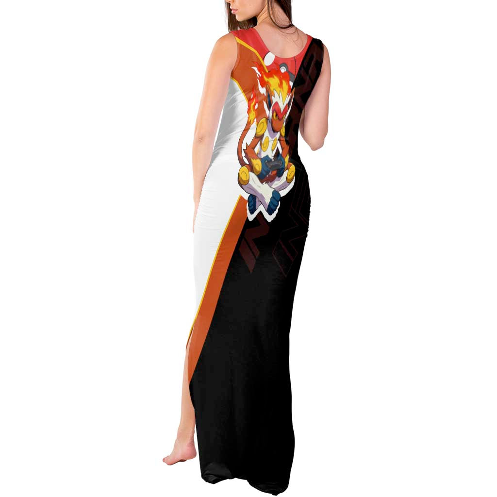 Infernape Poké Tank Maxi Dress Bold Retro Anime Style