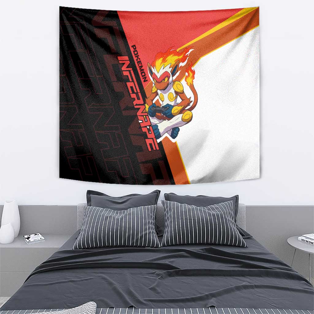 Infernape Poké Tapestry Bold Retro Anime Style