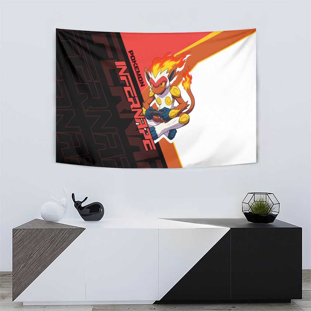 Infernape Poké Tapestry Bold Retro Anime Style