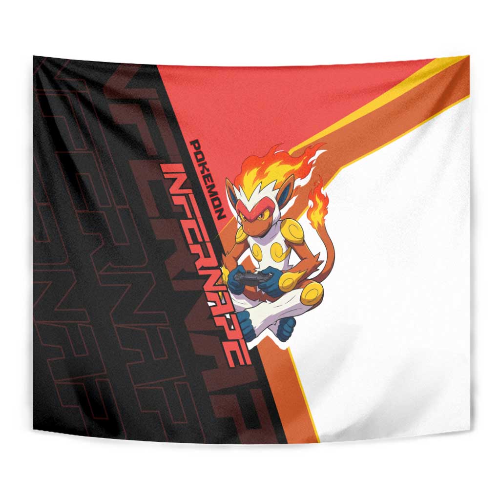 Infernape Poké Tapestry Bold Retro Anime Style