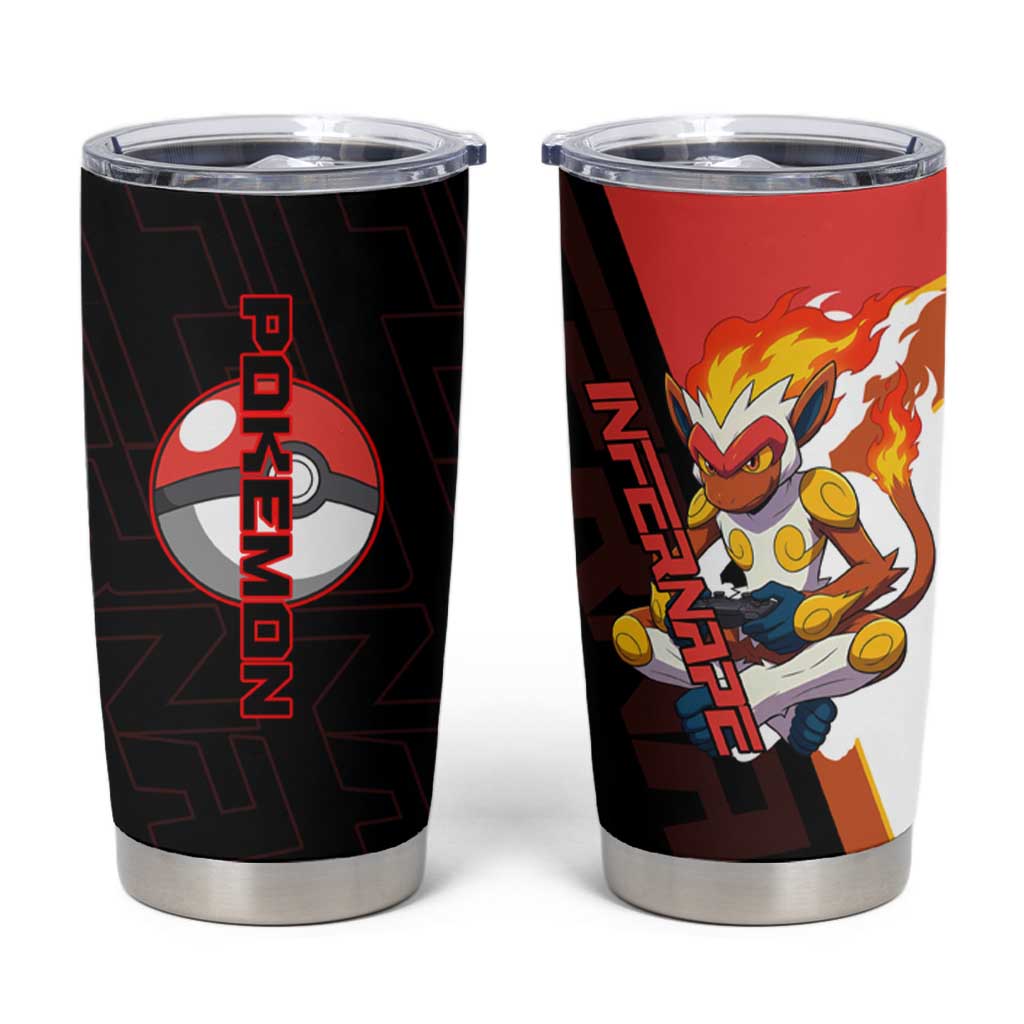 Infernape Poké Tumbler Cup Bold Retro Anime Style