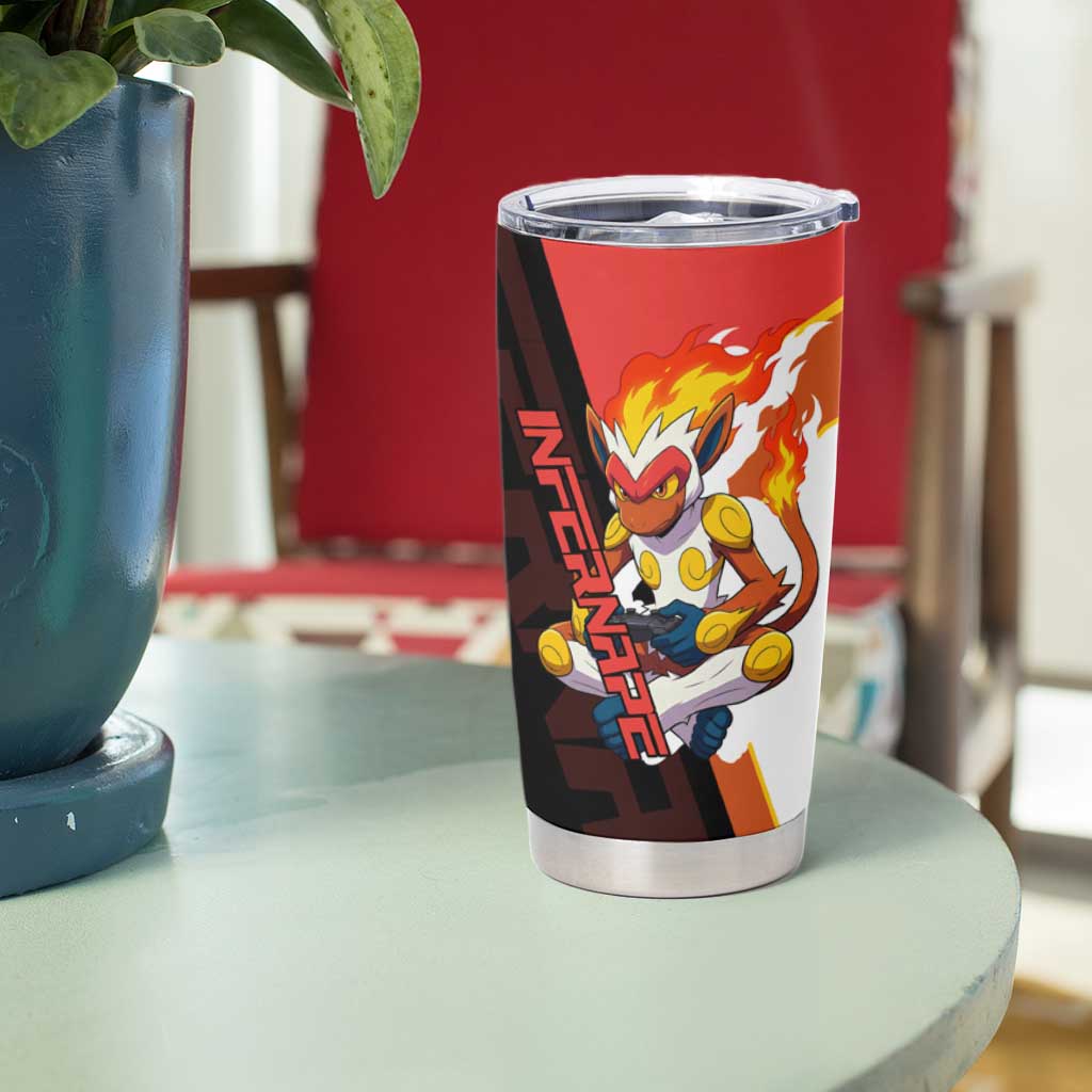 Infernape Poké Tumbler Cup Bold Retro Anime Style