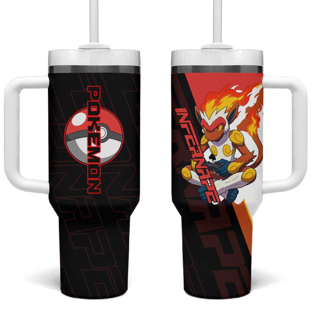 Infernape Poké Tumbler With Handle Bold Retro Anime Style