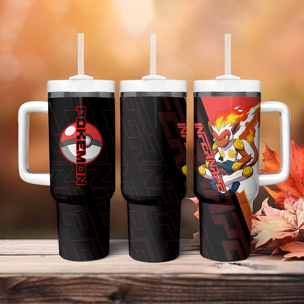 Infernape Poké Tumbler With Handle Bold Retro Anime Style
