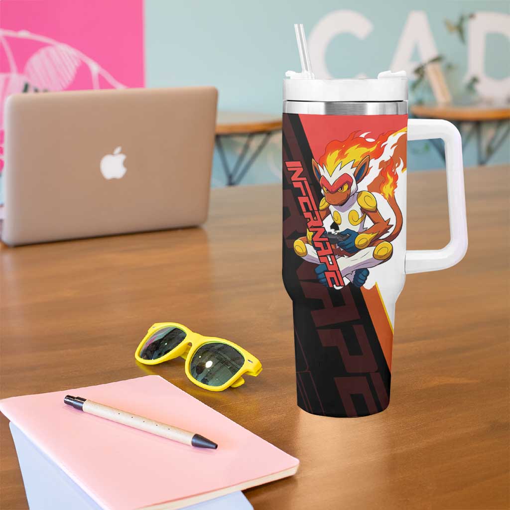 Infernape Poké Tumbler With Handle Bold Retro Anime Style