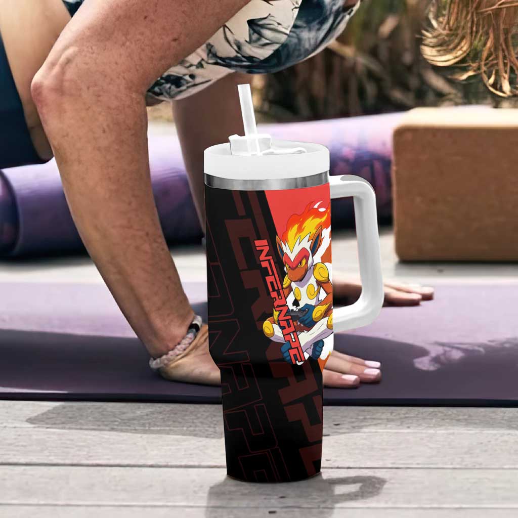 Infernape Poké Tumbler With Handle Bold Retro Anime Style