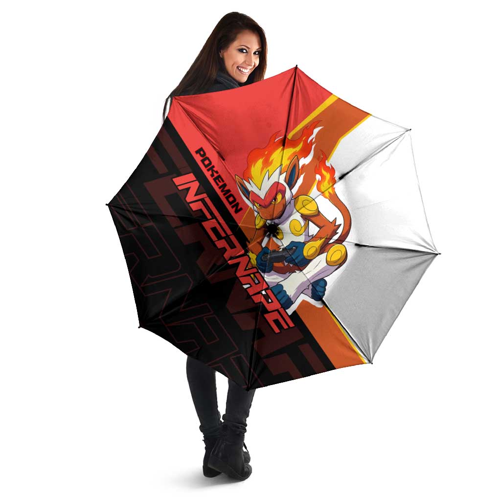 Infernape Poké Umbrella Bold Retro Anime Style