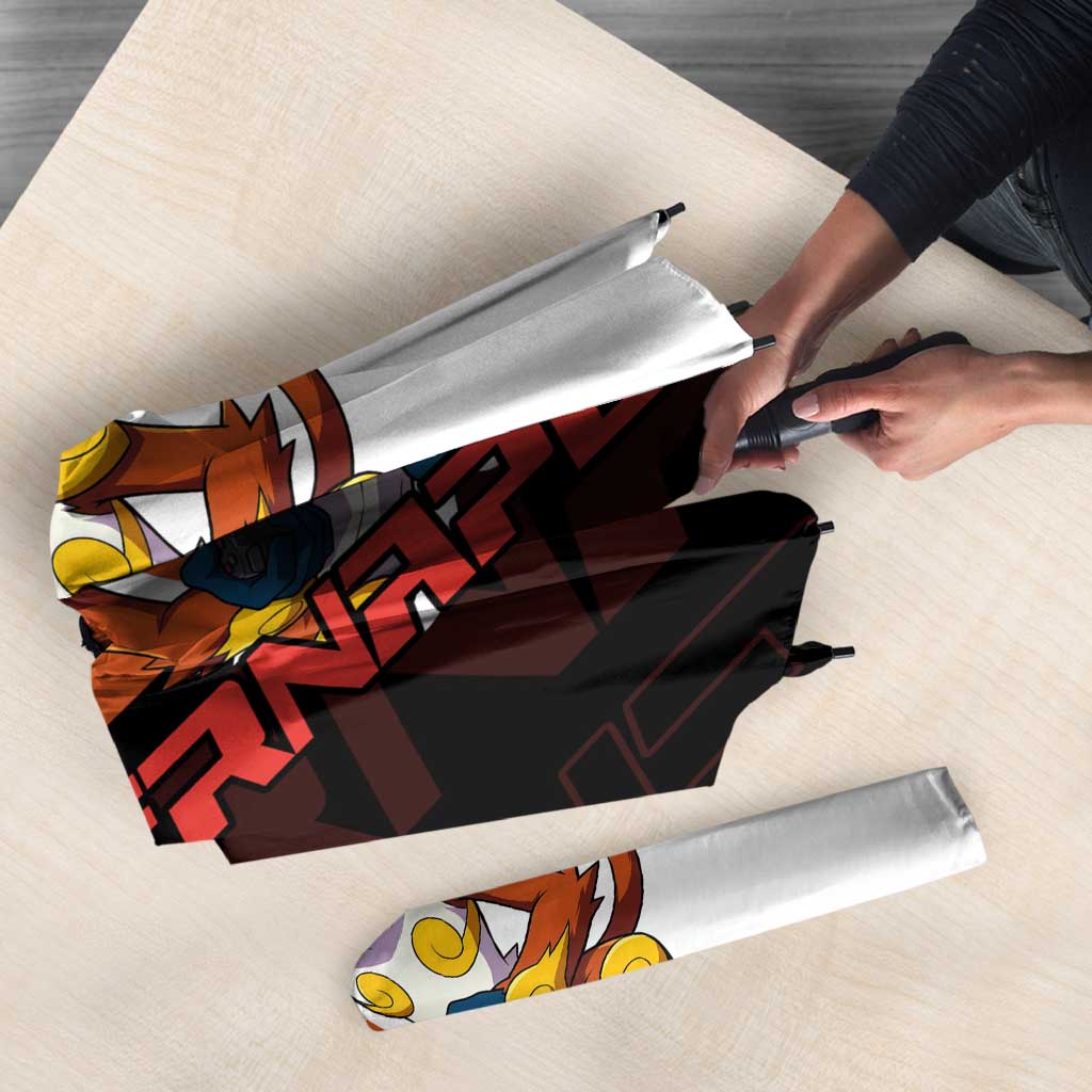 Infernape Poké Umbrella Bold Retro Anime Style