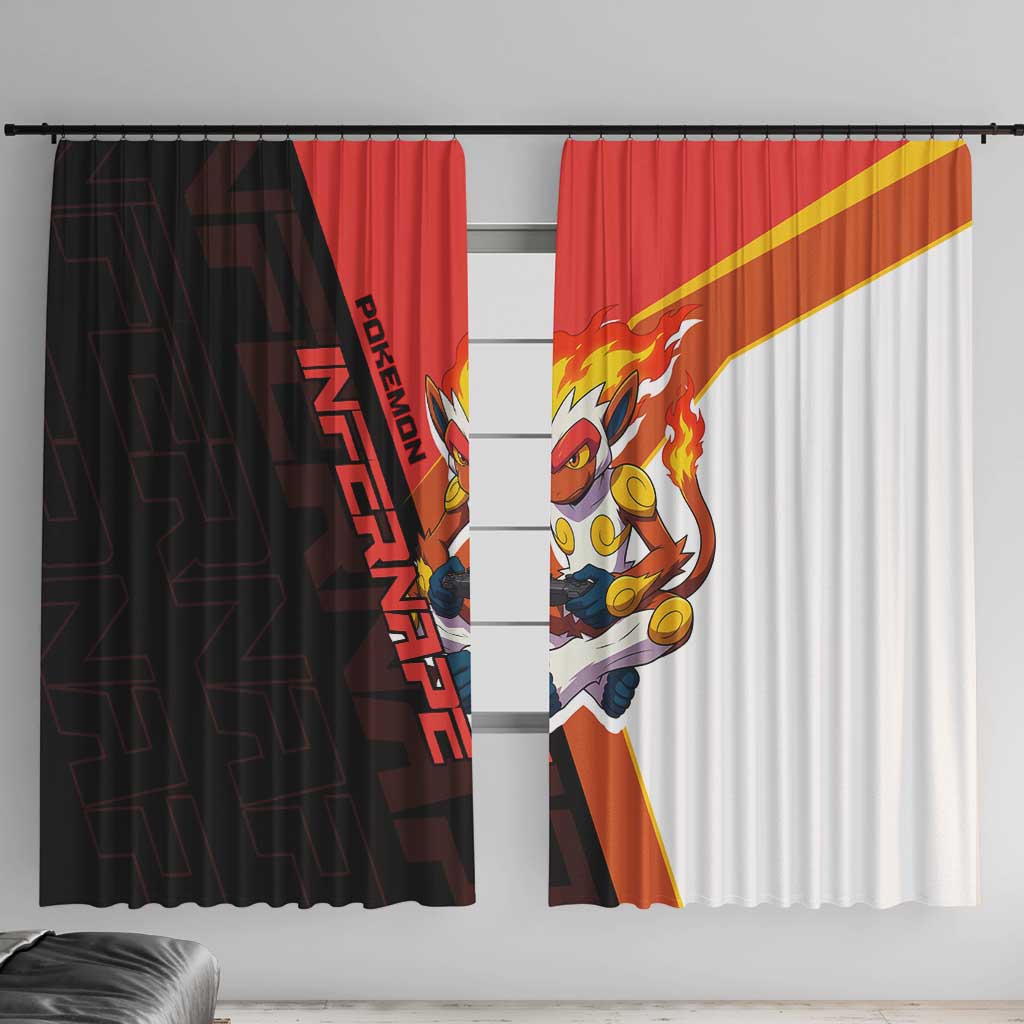 Infernape Poké Window Curtain Bold Retro Anime Style