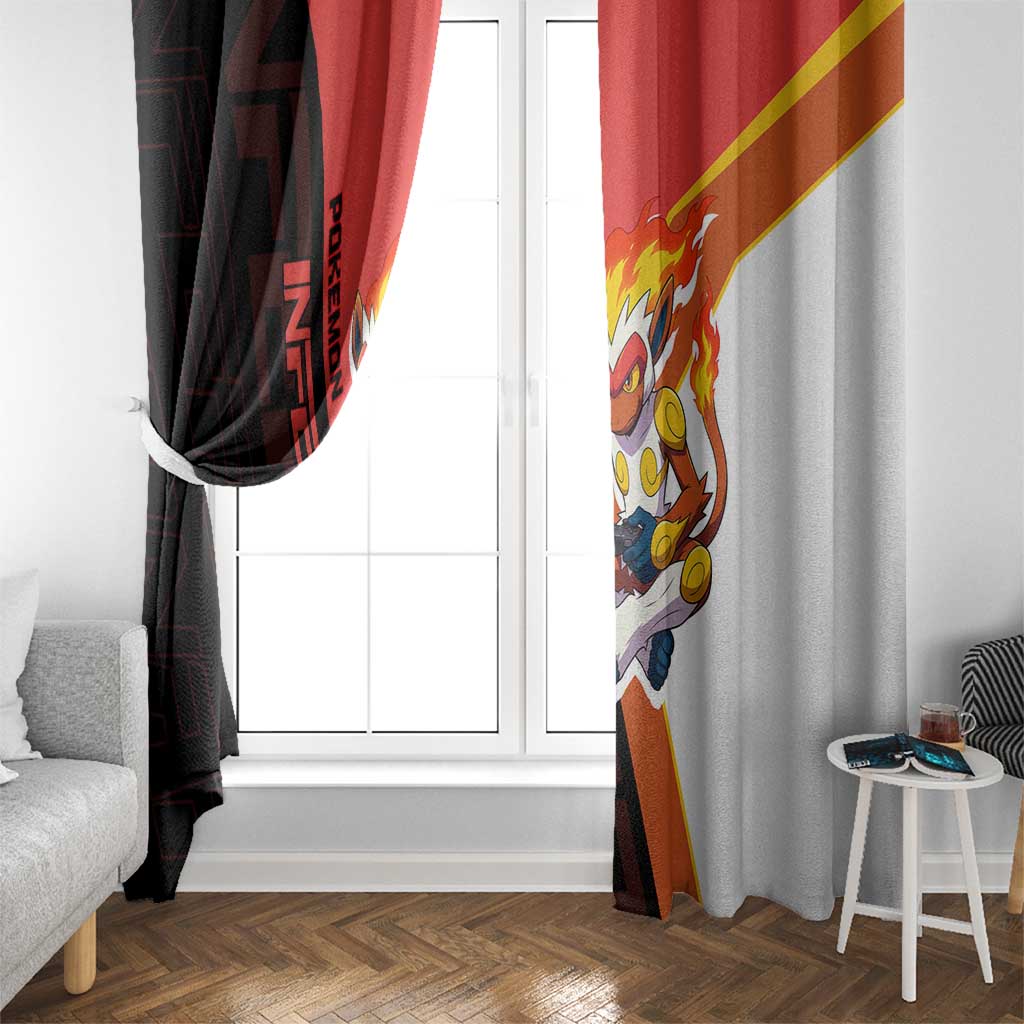 Infernape Poké Window Curtain Bold Retro Anime Style