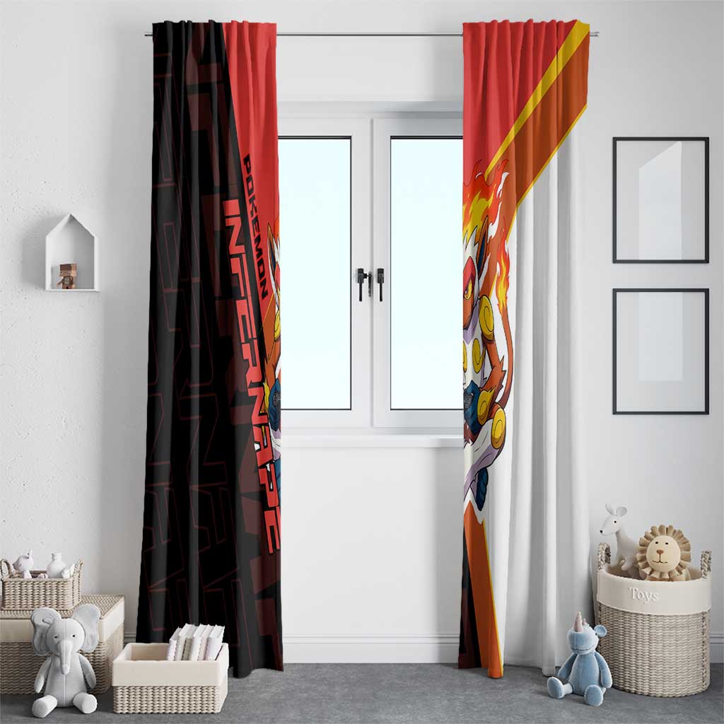 Infernape Poké Window Curtain Bold Retro Anime Style