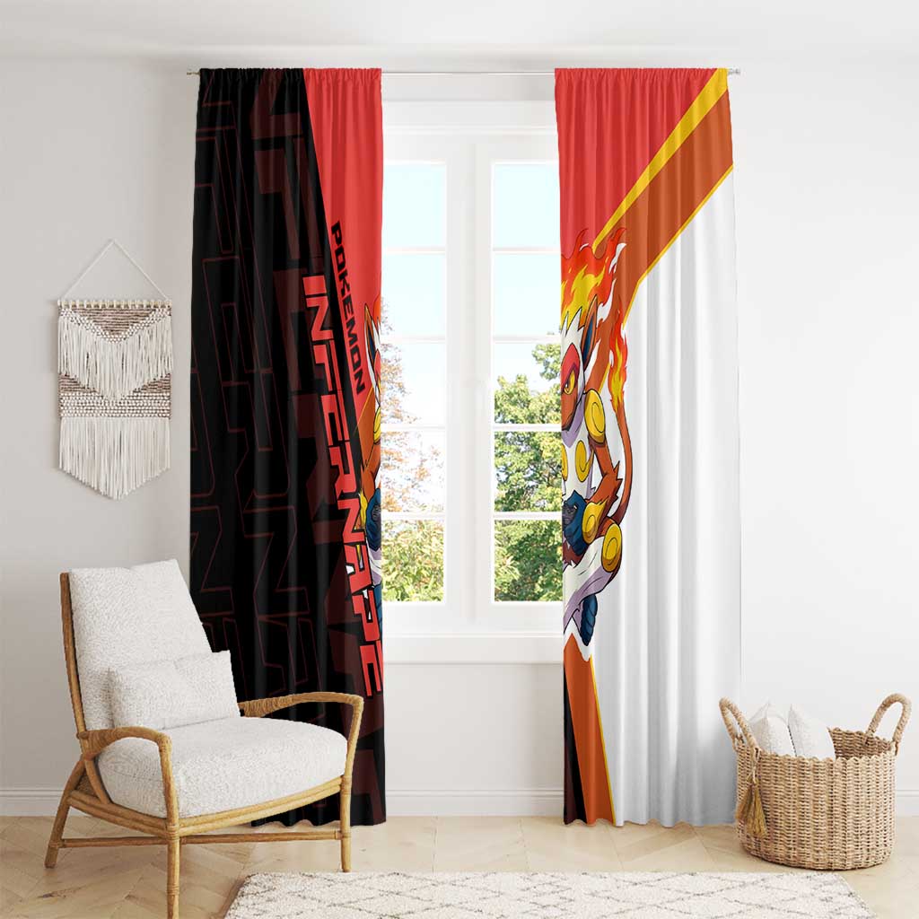 Infernape Poké Window Curtain Bold Retro Anime Style